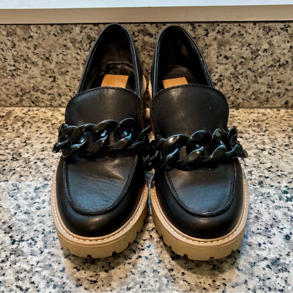Dolce Vita Sheena Platform Chunky Loafers with Black Chains 9 - Picture 2 of 6